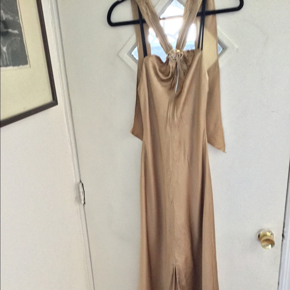 Fully Lined Silk Gown With Split Front - image 2